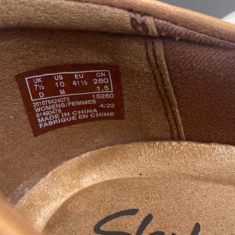 Clarks Bendables Womens 10 M Brown Leather Wedge Heel Slip On Loafers 15260 - Picture 3 of 9